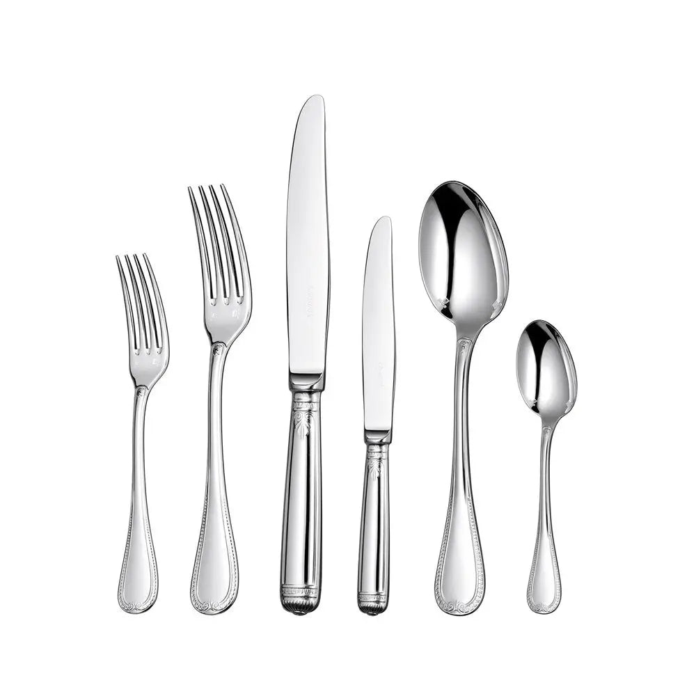 36-Piece Sterling Silver Set with Free Chest "Malmaison" - Christofle Christofle