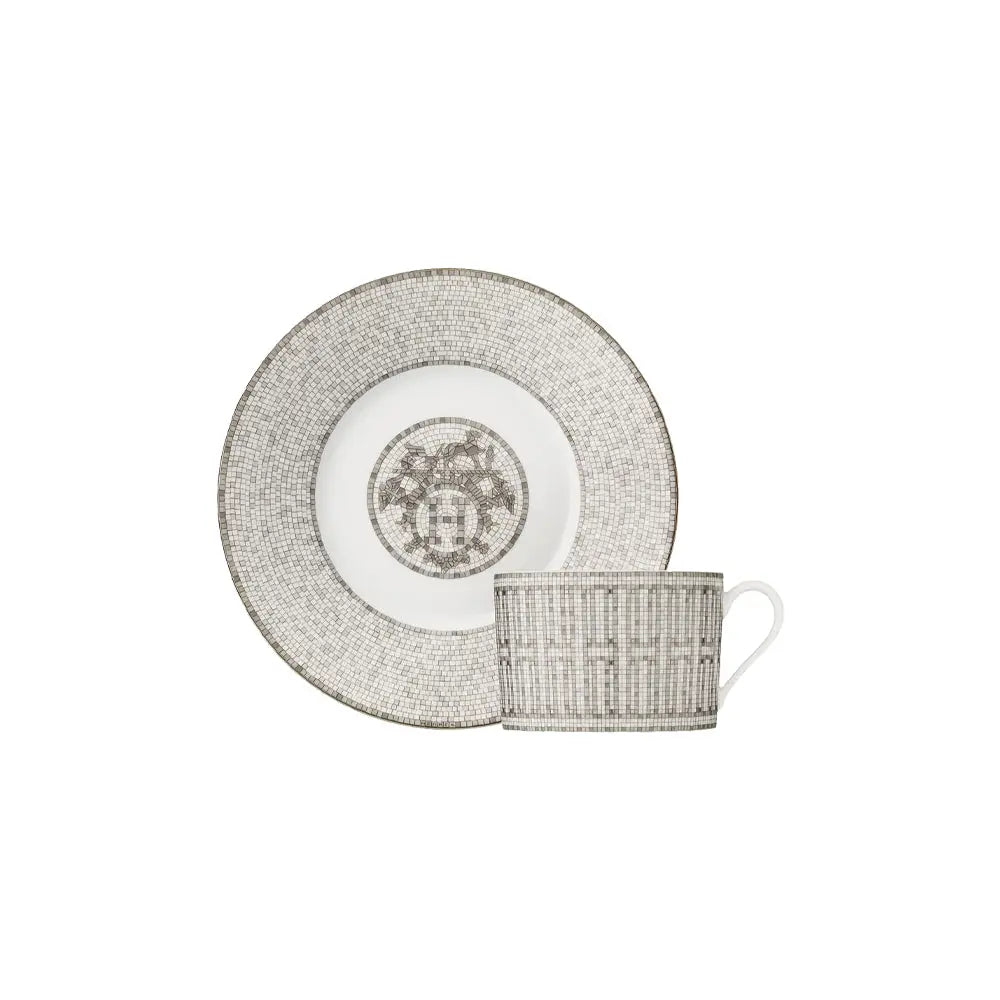 Breakfast Cup & Saucer "Mosaique au 24 Platinum" - Hermes Hermes