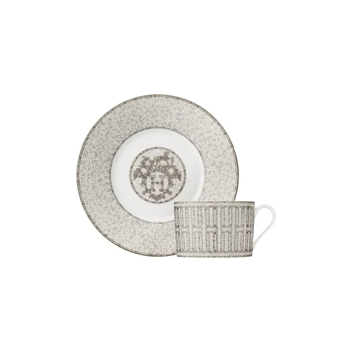 Breakfast Cup & Saucer "Mosaique au 24 Platinum" - Hermes Hermes