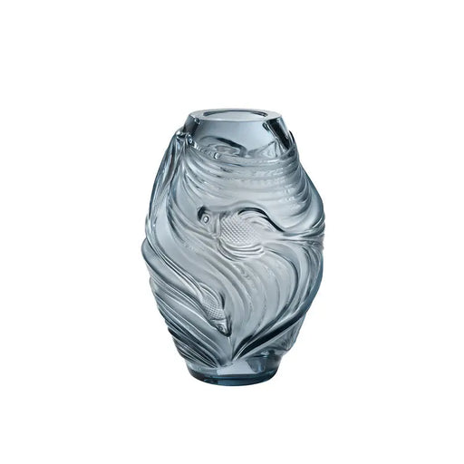 Medium Vase "Poissons Combattants" Porsepolis Blue - Lalique Lalique
