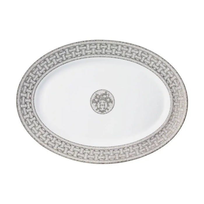 Oval Platter "Mosaique au 24 Platinum" - Hermes Hermes