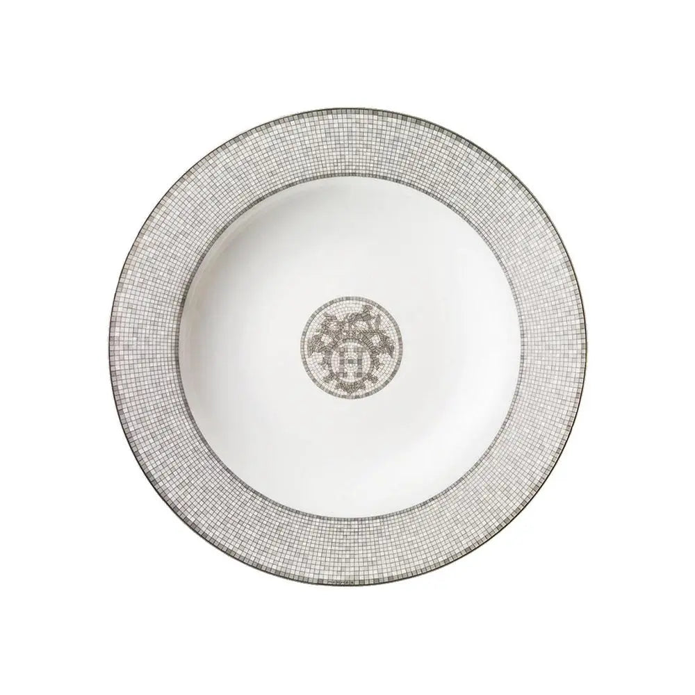 Round Deep Platter "Mosaique au 24 Platinum" - Hermes Hermes