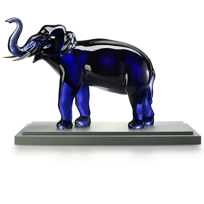 Sculpture "Elephant" Blue Midnight (99 Copies) - Baccarat Baccarat