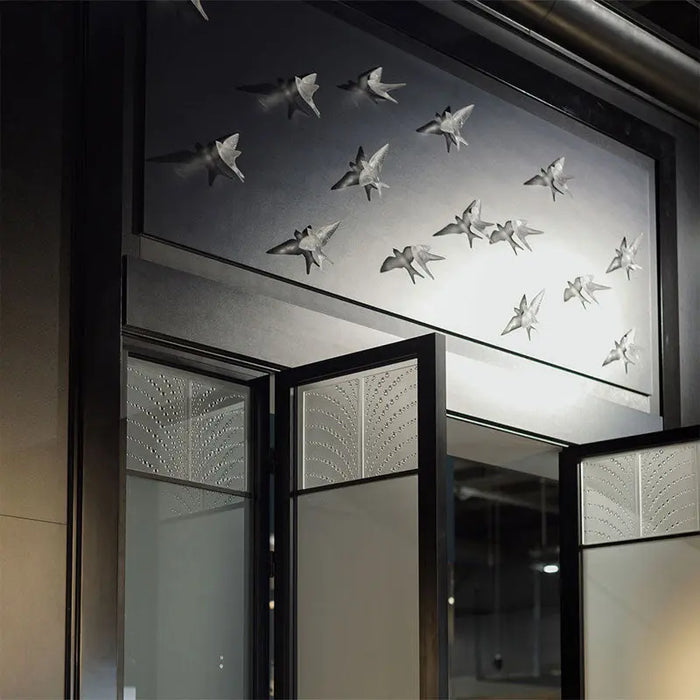 Sculpture Swallow Wings Up Wall "Hirondelles" - Lalique Lalique