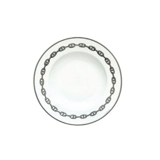 Soup Plate "Chaine d'Ancre Platinum" - Hermes Hermes