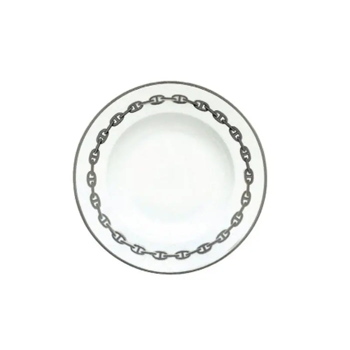 Soup Plate "Chaine d'Ancre Platinum" - Hermes Hermes