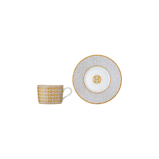Tea Cup & Saucer "Mosaique au 24 Gold" - Hermes Hermes