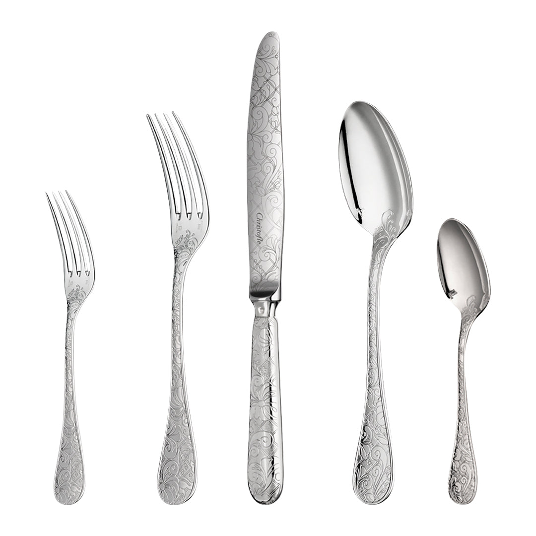 Christofle 2段式菓子入れ シルバー　ジャルダン・エデン　未使用 110-Piece Sterling Silver Set 