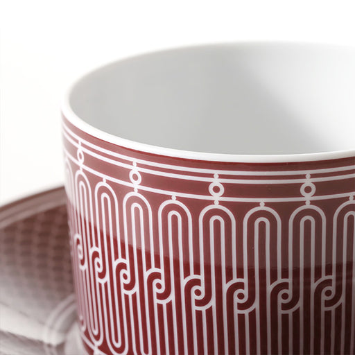 Breakfast Cup and Saucer "H Deco Rouge" - Hermes Hermes