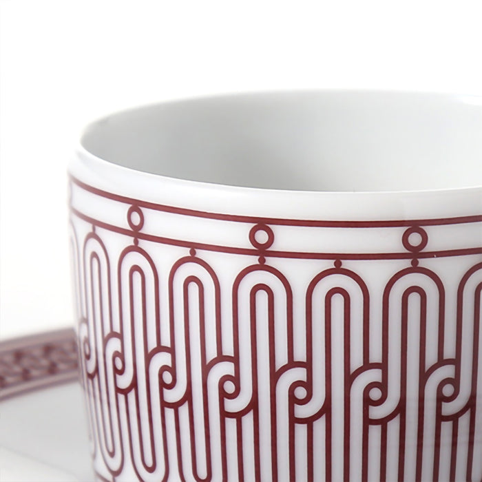 Tea Cup and Saucer "H Deco Rouge" - Hermes Hermes